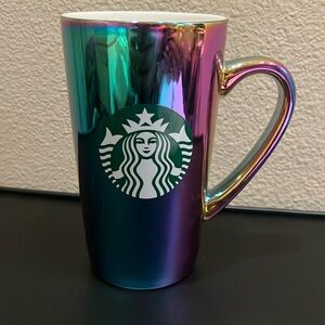 Starbucks Coffee Mug Rainbow‎ Oil Slick 16 oz.